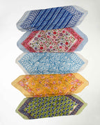 Set of 5 – Unisex Block Printed Cotton Bandanas | Boho Neck Wrap, Head Tie & Hair Scarf for Men & Women | Handmade Sustainable Fashion Accessory | UK