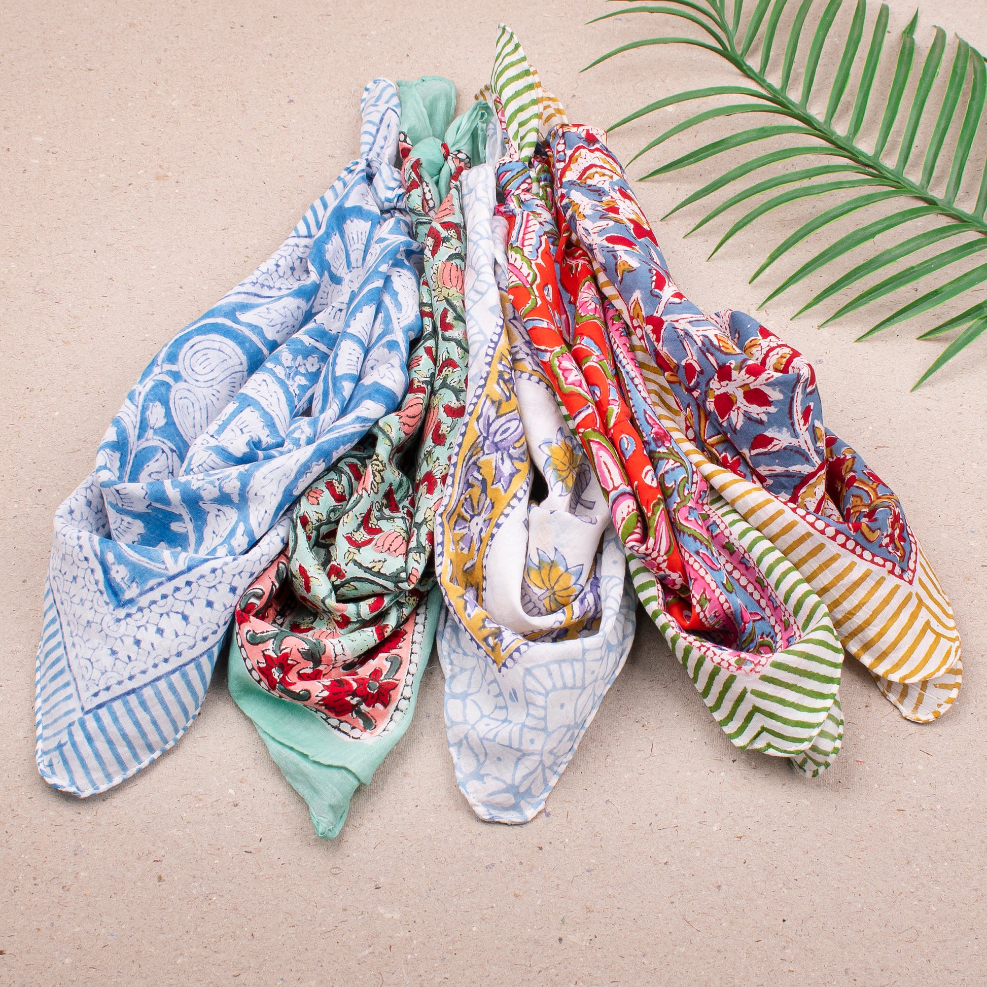 Block Print Cotton Bandanas