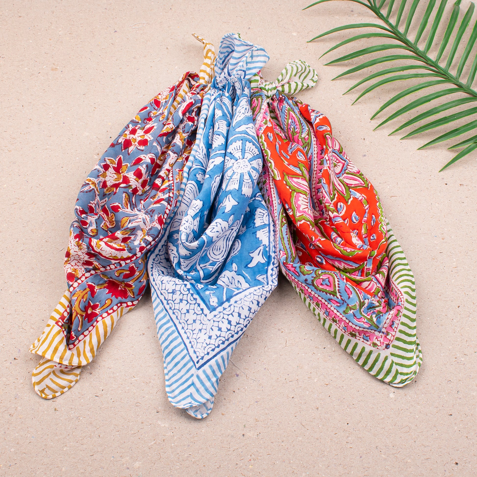 Block Print Cotton Bandanas