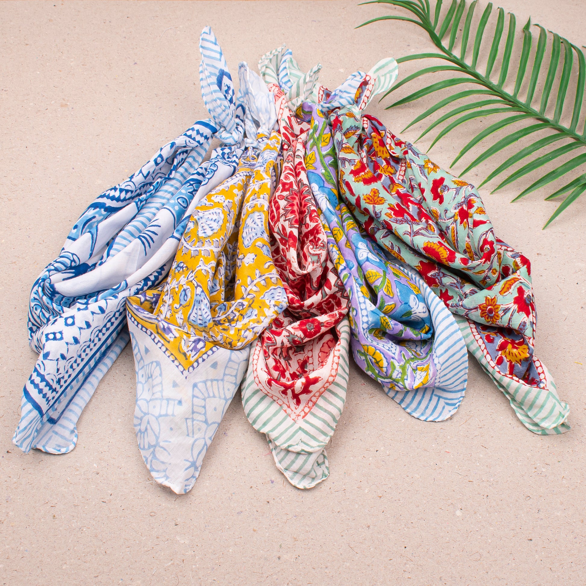 Block Print Cotton Bandanas