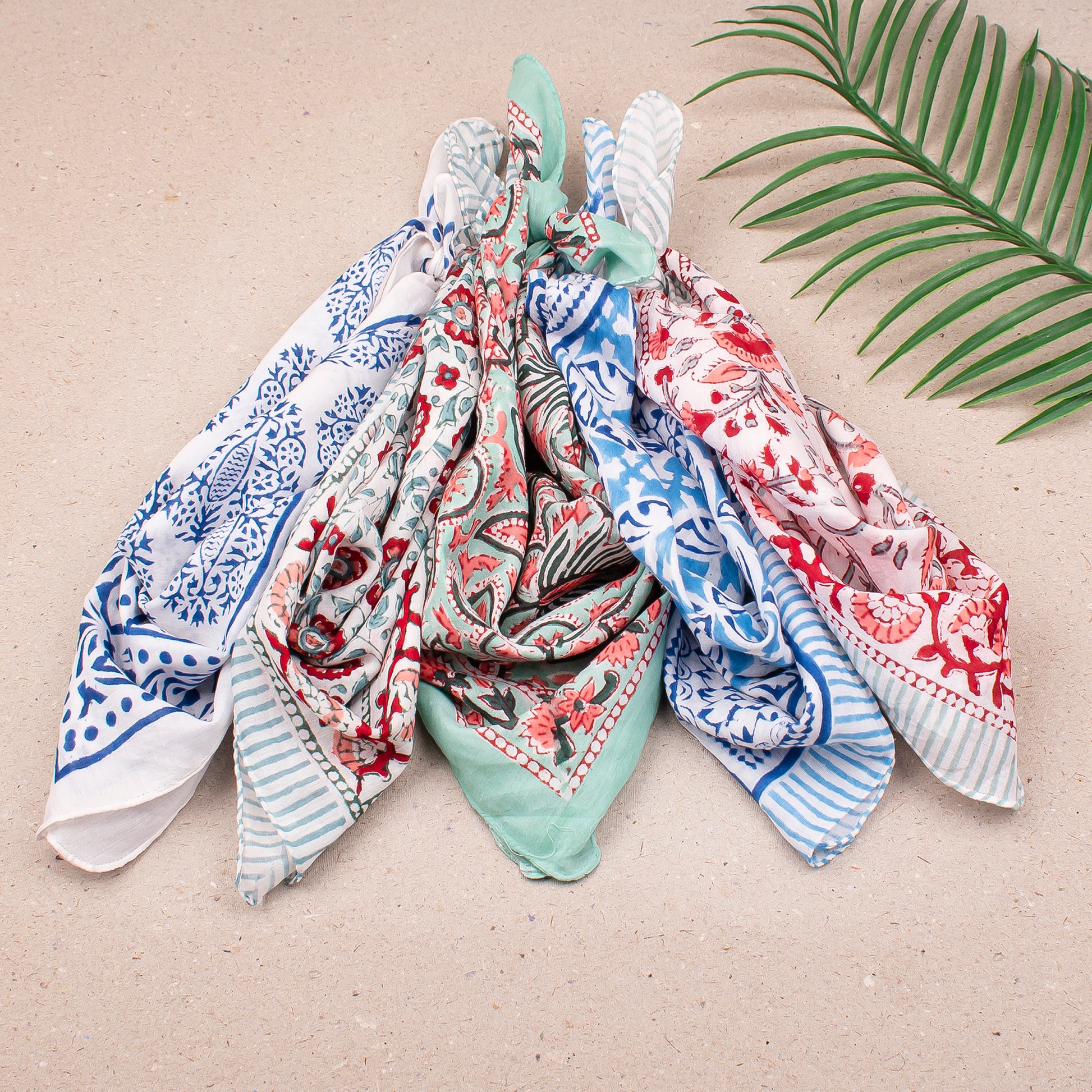 Block Print Cotton Bandanas