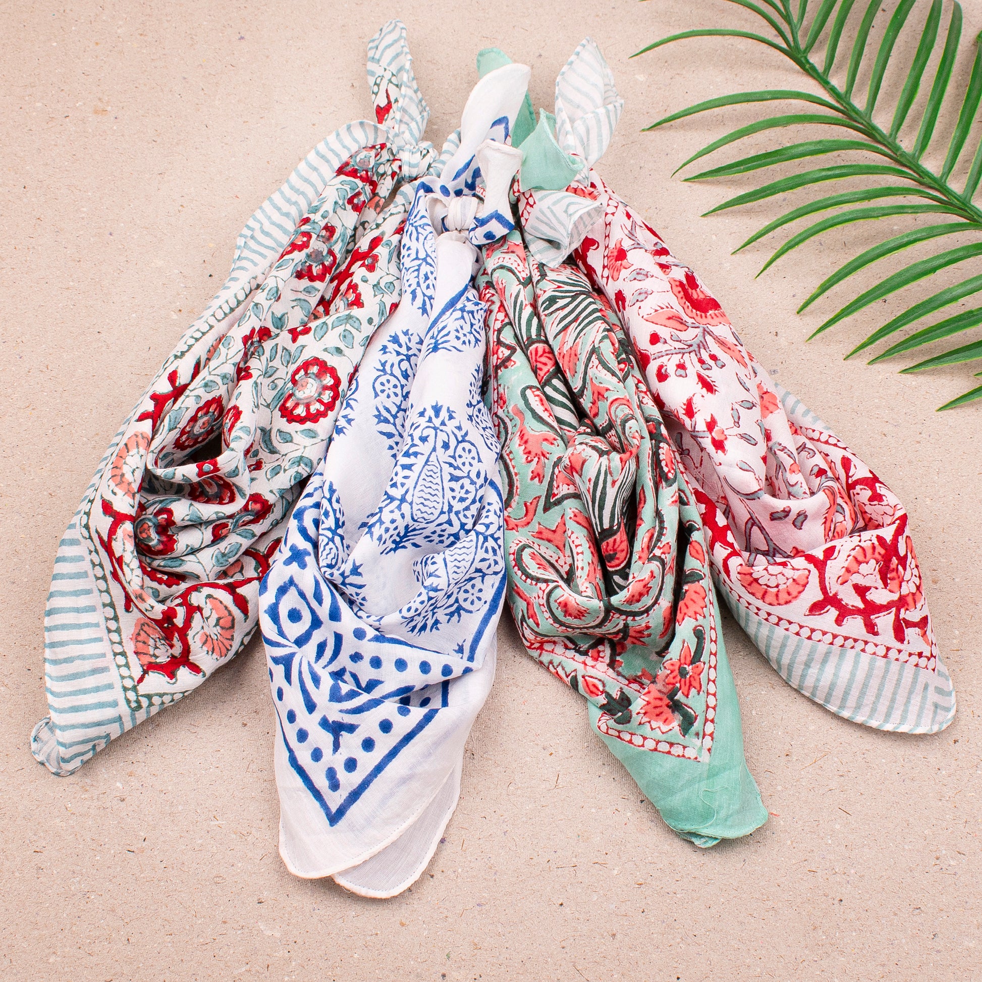 Block Print Cotton Bandanas