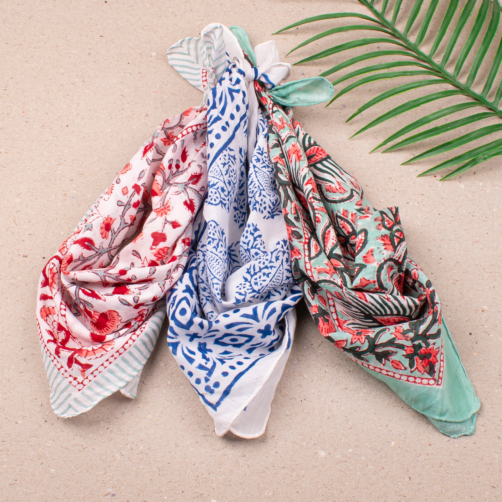 Block Print Cotton Bandanas