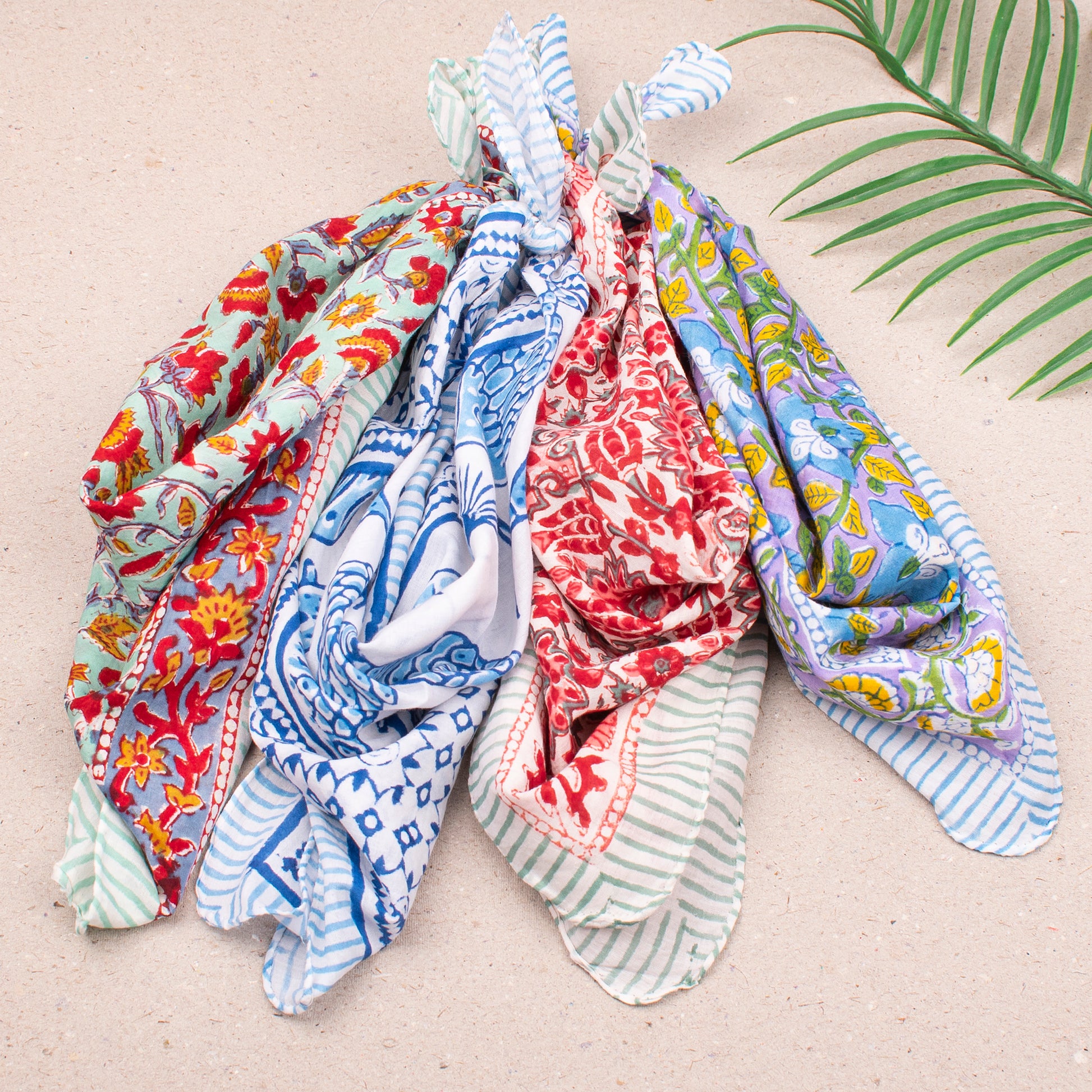 Block Print Cotton Bandanas