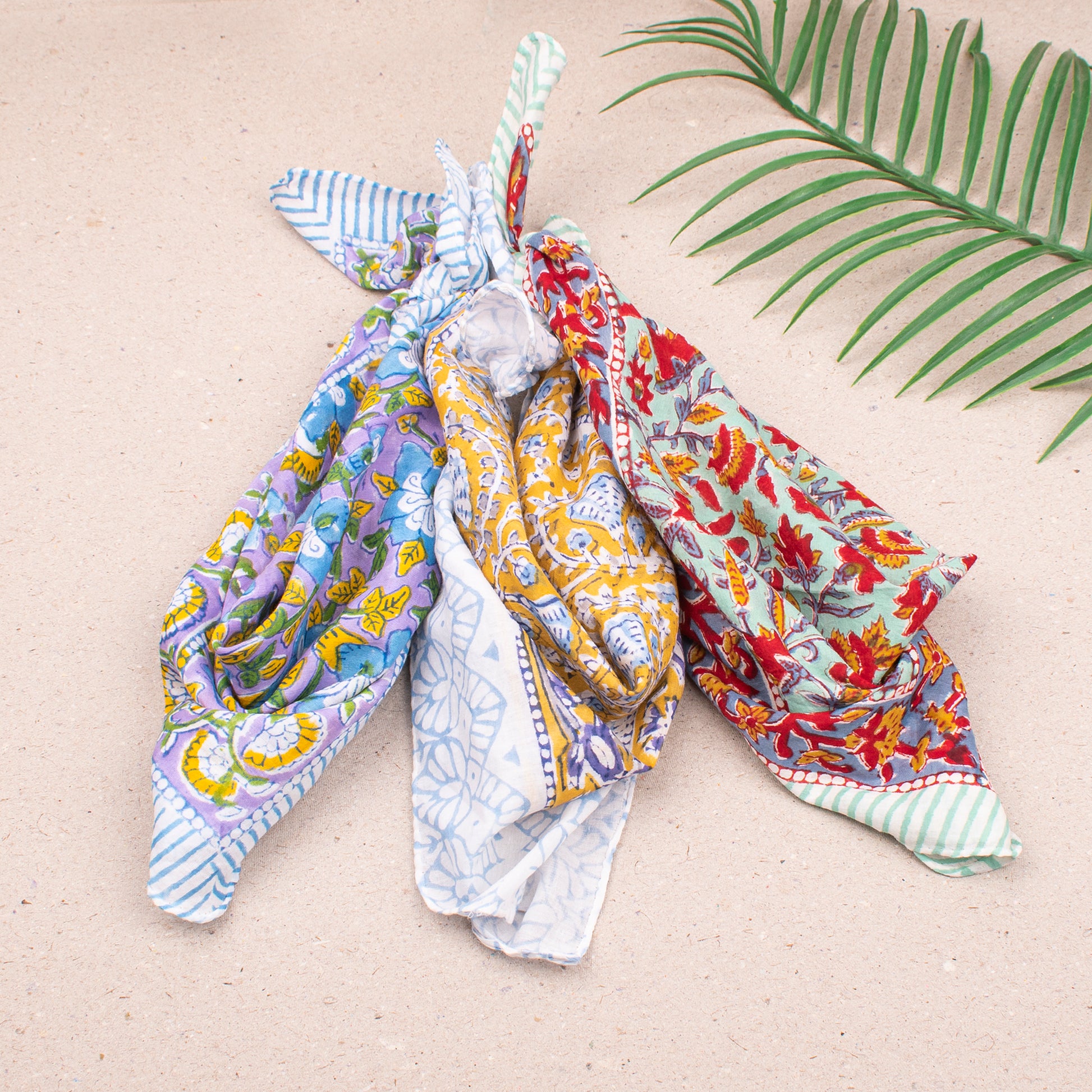 Block Print Cotton Bandanas