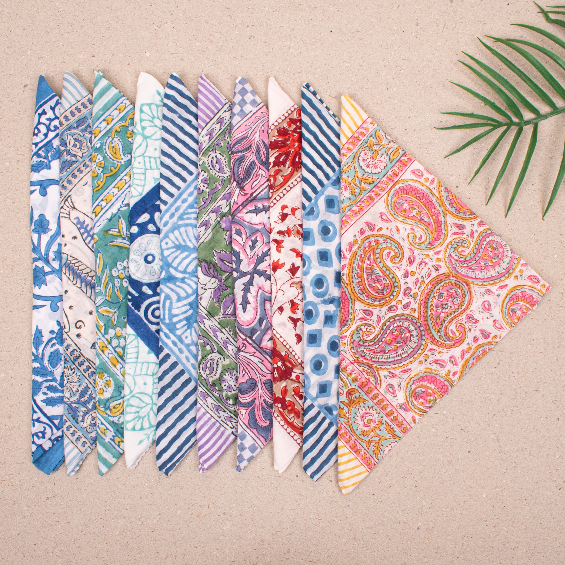 Block Print Cotton Bandanas