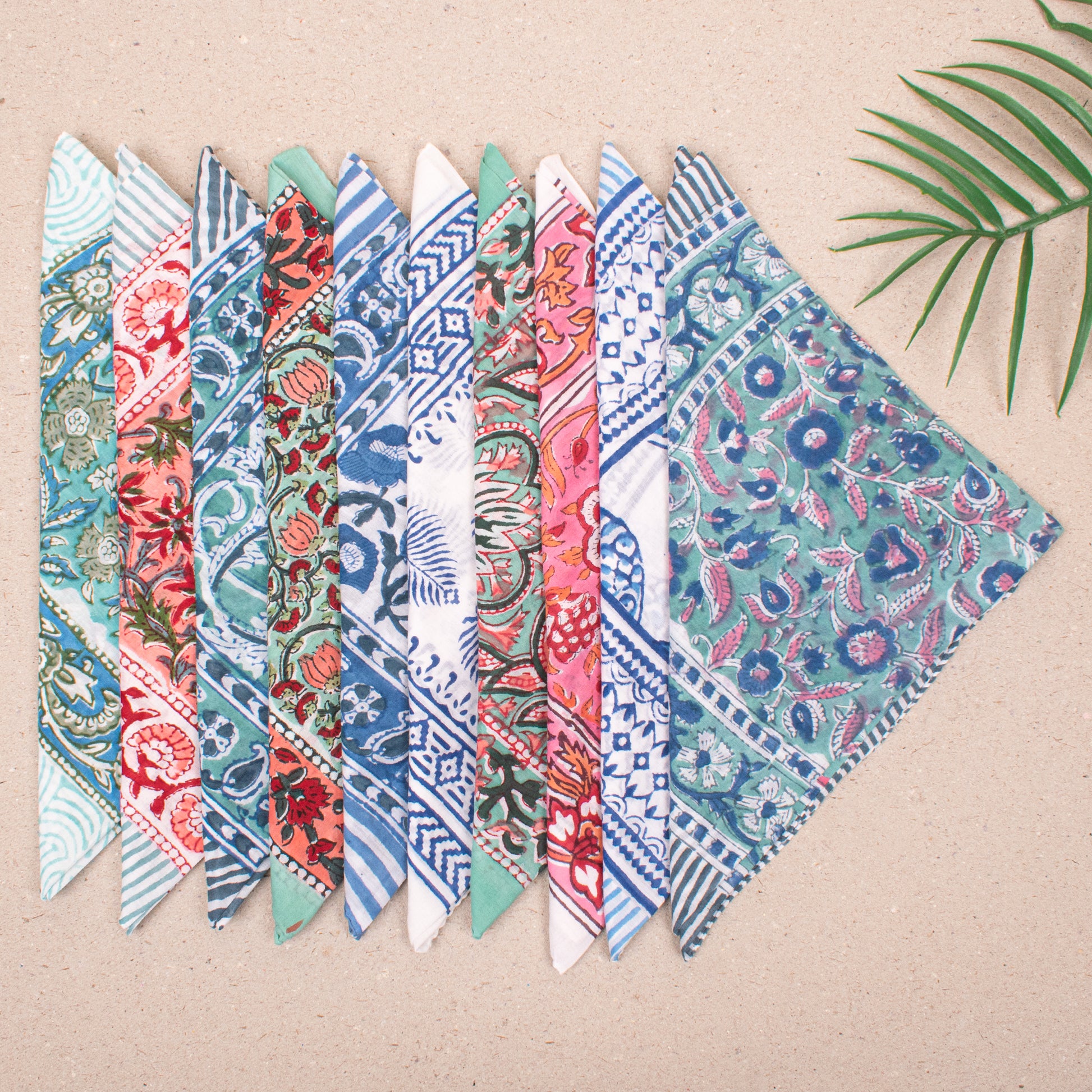 Block Print Cotton Bandanas