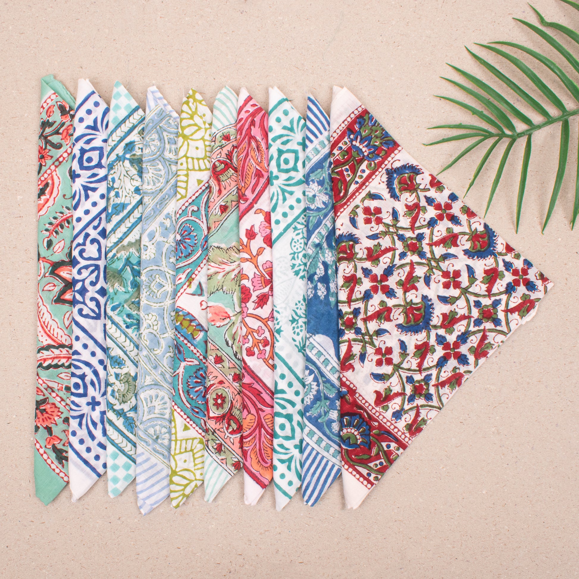Block Print Cotton Bandanas