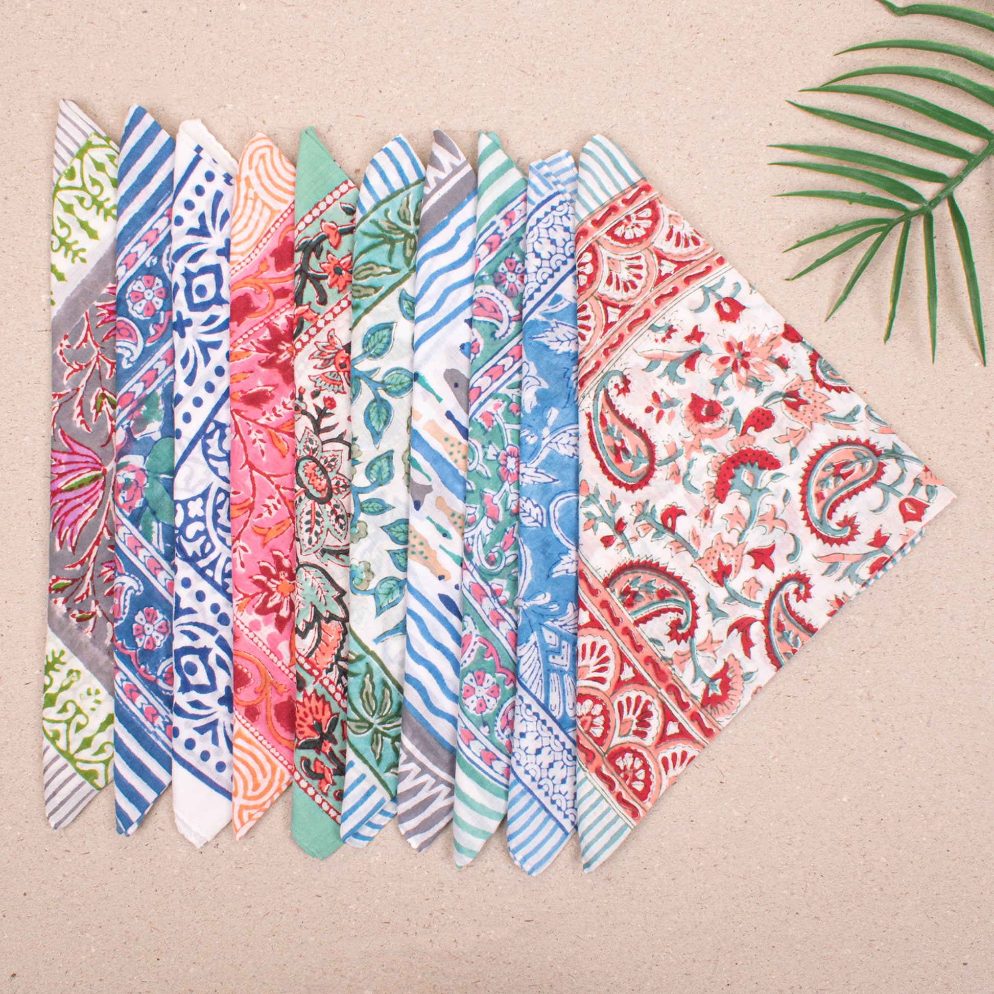 Block Print Cotton Bandanas