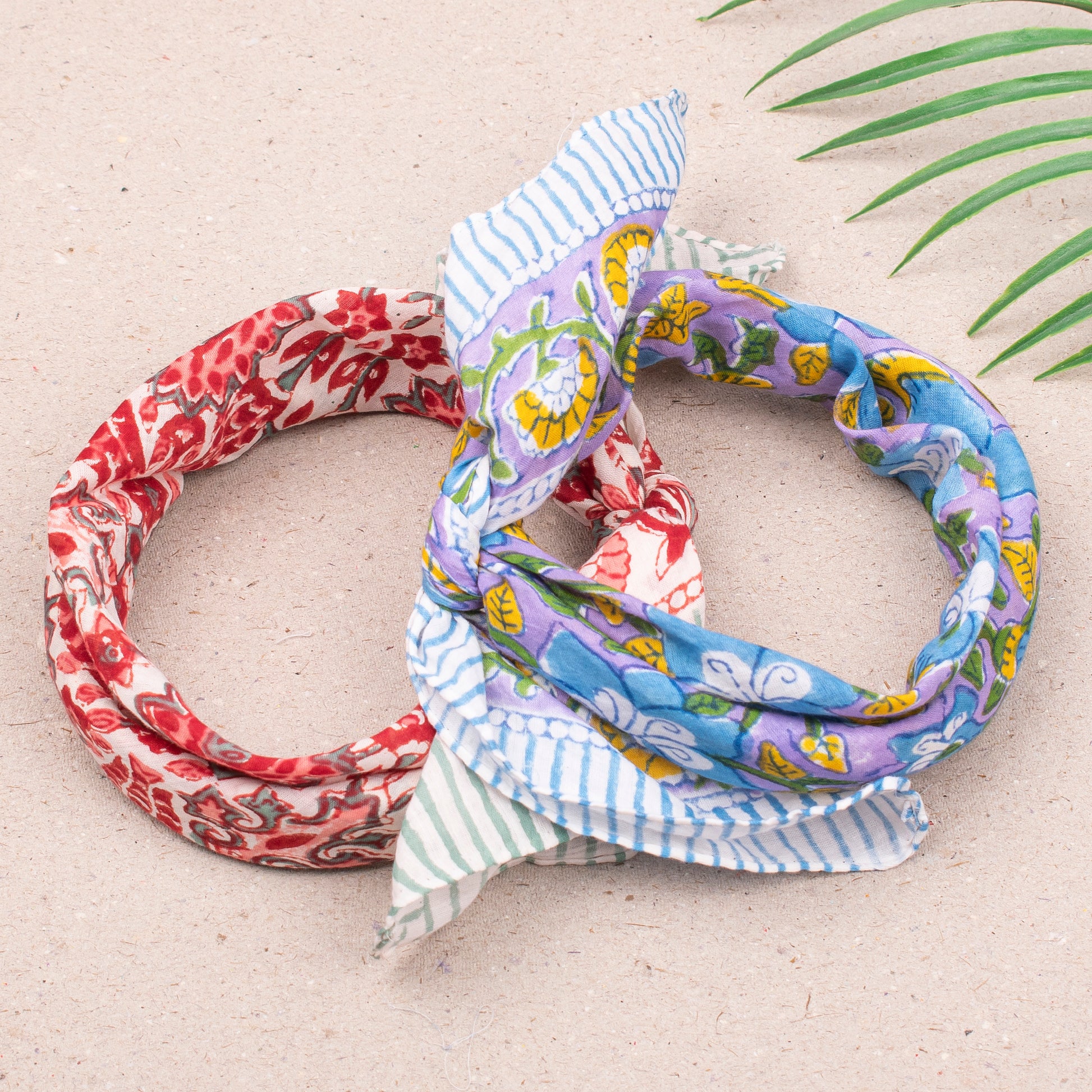 Block Print Cotton Bandanas