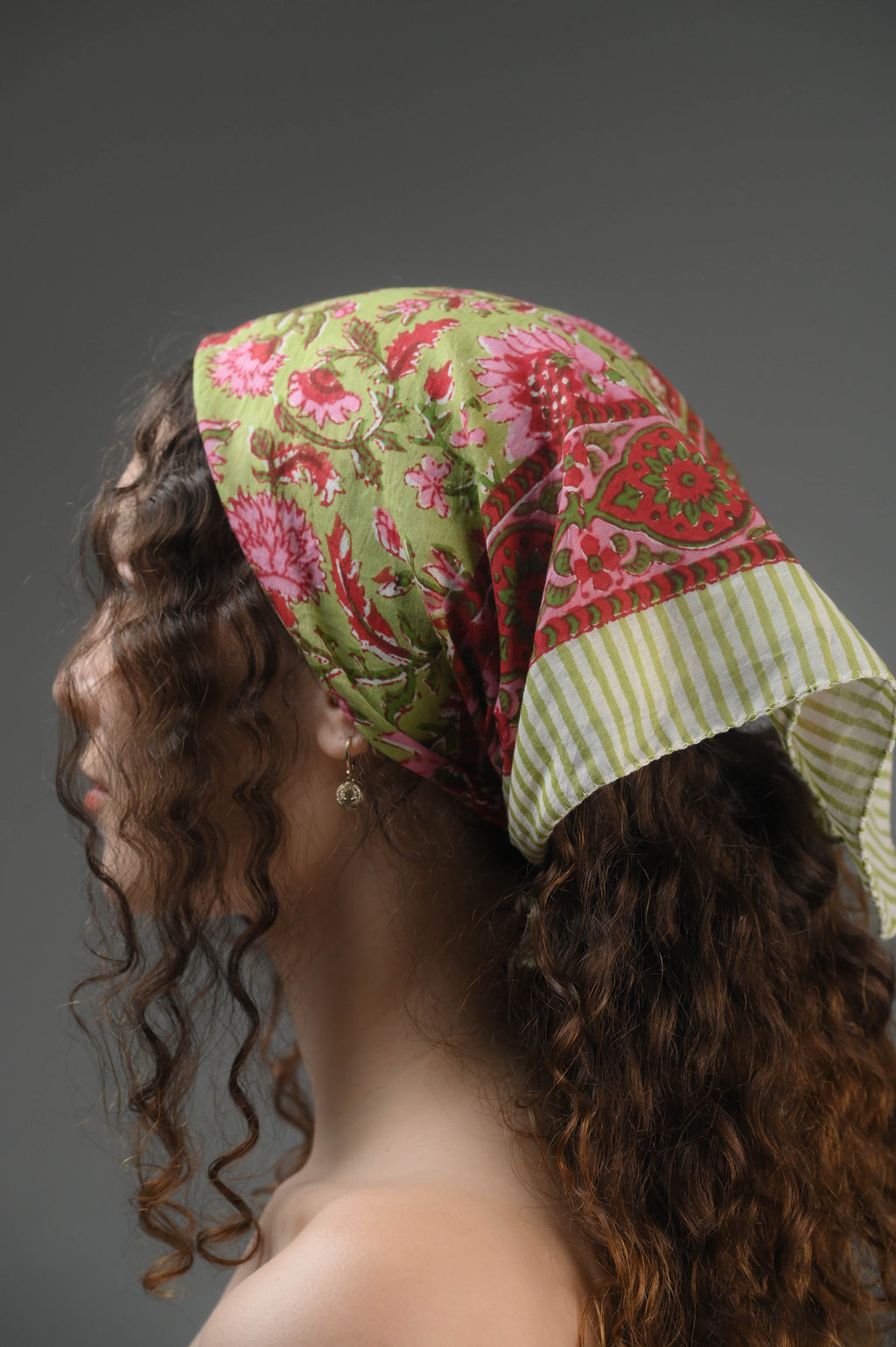 Set of 5 – Sustainable Cotton Bandana Scarves | Eco-Friendly Hand Block Printed Hair Wrap, Headband & Neckerchief | Ethical Artisan Gift | UK