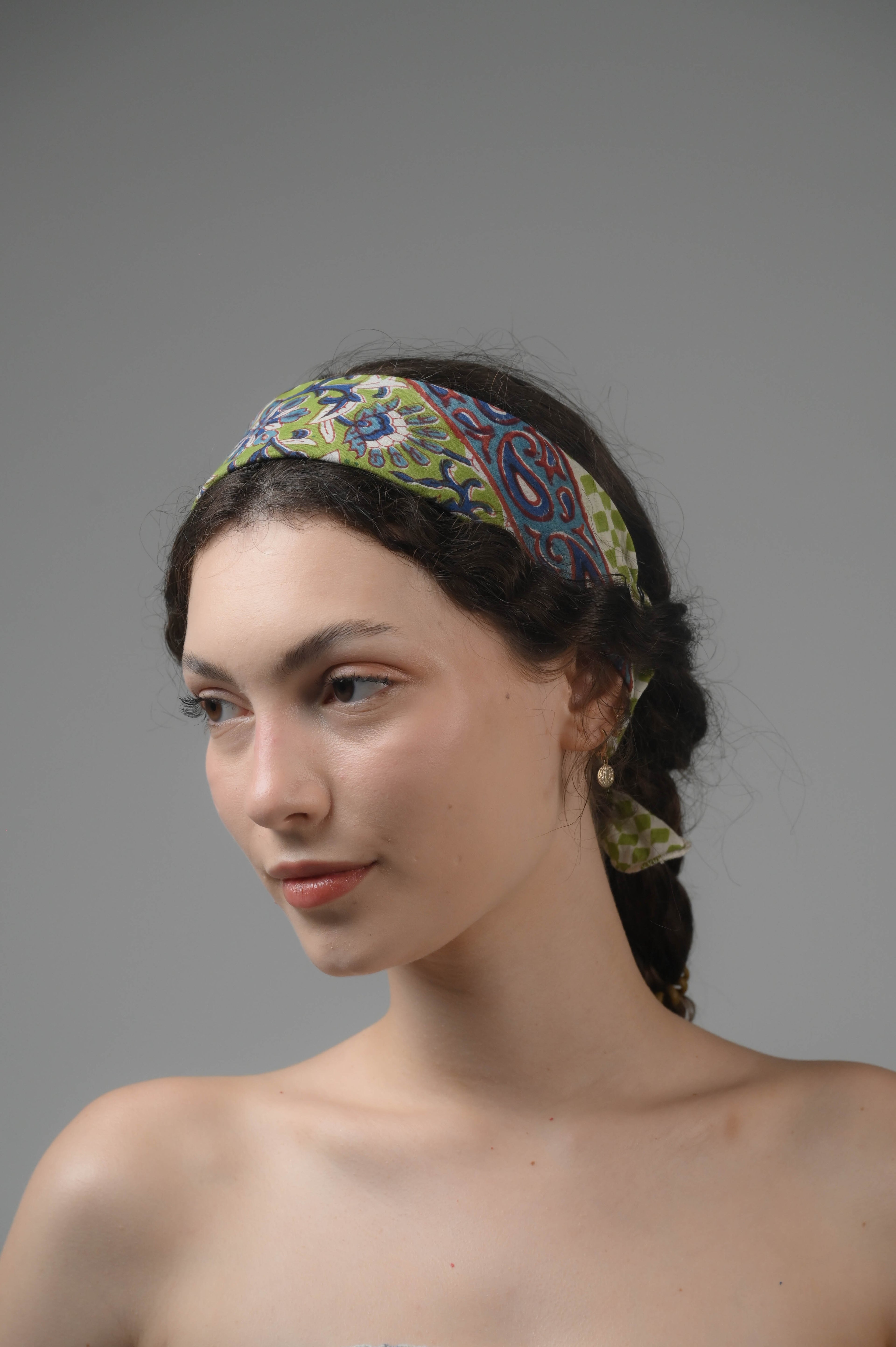 Set of 5 – Unisex Block Printed Cotton Bandanas | Boho Neck Wrap, Head Tie & Hair Scarf for Men & Women | Handmade Sustainable Fashion Accessory | UK