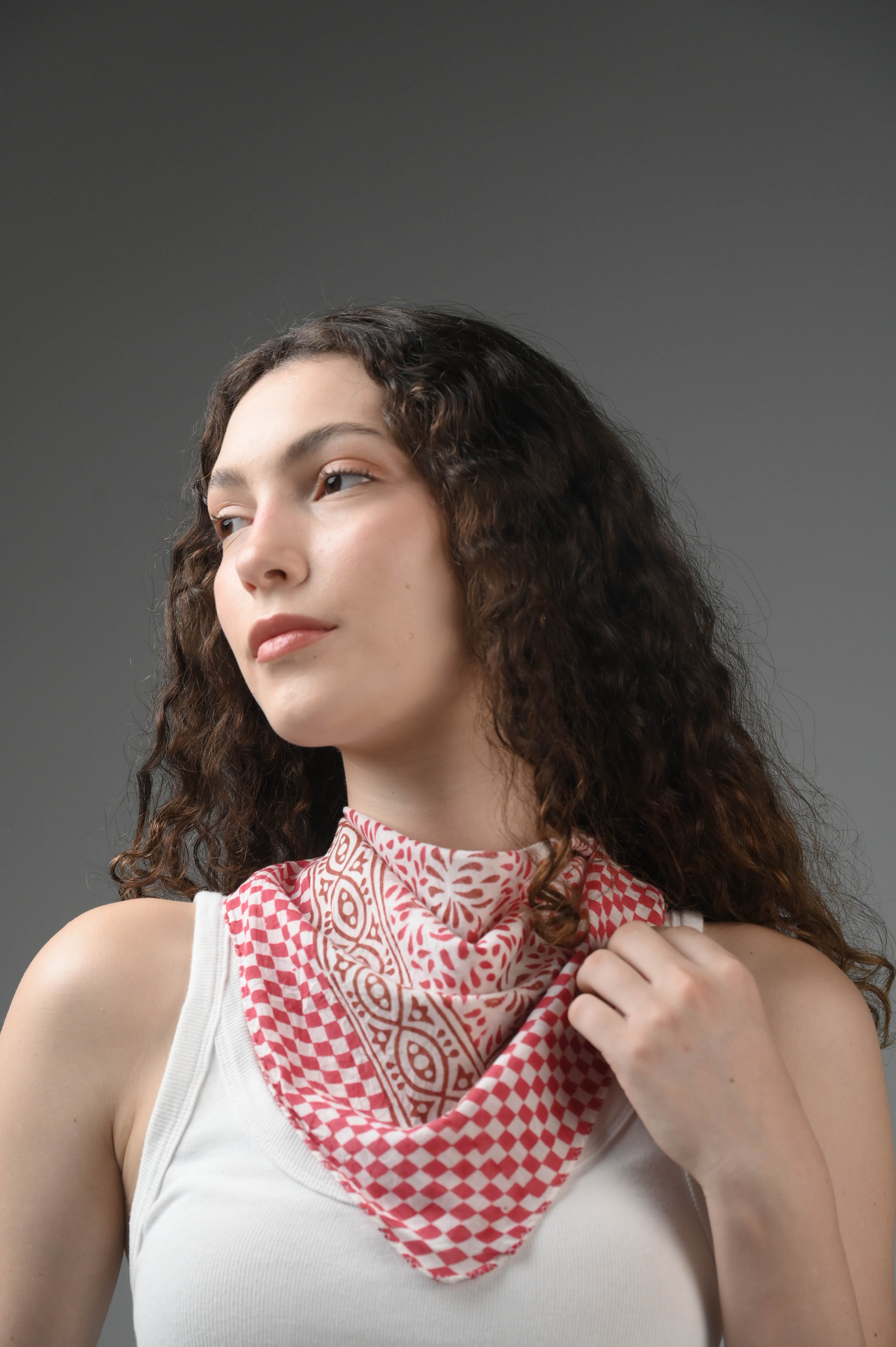 Set of 5 – Vintage Boho Cotton Bandanas | Handblock Print Head Wrap & Neck Scarf for Festivals, Hiking & Outdoor Adventures | Sustainable Gift | UK