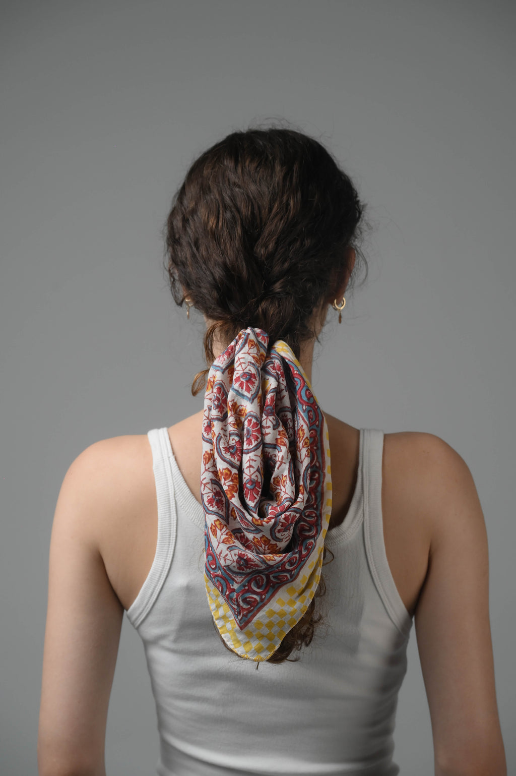 Set of 5 – Organic Cotton Bandana Head Scarves | Hand Printed Boho Hair Wraps for Women | Lightweight Eco-Friendly Headband & Neck Tie | UK