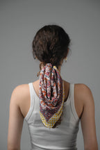 Set of 5 – Organic Cotton Bandana Head Scarves | Hand Printed Boho Hair Wraps for Women | Lightweight Eco-Friendly Headband & Neck Tie | UK