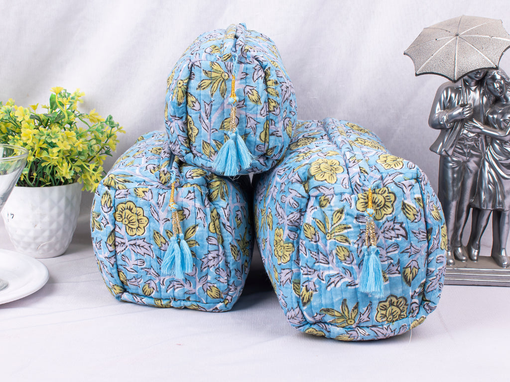 3pcs - Best Quality Cotton Makeup Bags, Lightweight Cotton Bags, Premium Cotton Fabric Bags, 3pcs Women Beauty Case Pouch