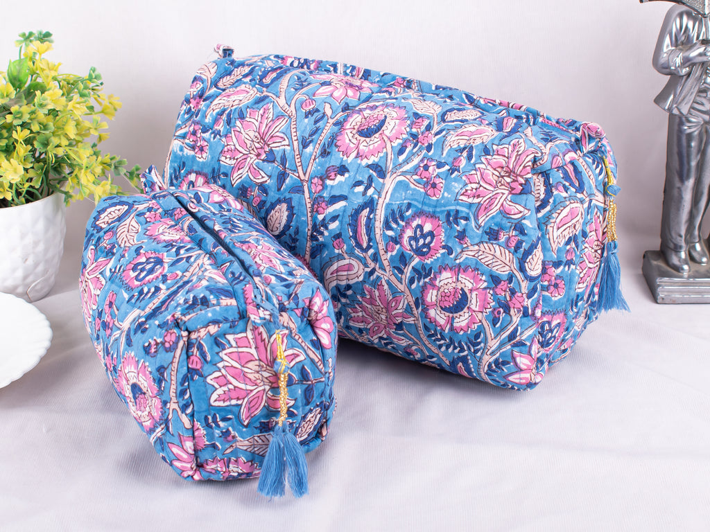 3pcs - Cosmetic Makeup Travel Bags, Pouches For cosmetic, Personalized Makeup Bag, Mini Makeup Pouches, Organic Cotton Makeup Bags