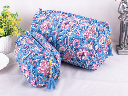 3pcs - Cosmetic Makeup Travel Bags, Pouches For cosmetic, Personalized Makeup Bag, Mini Makeup Pouches, Organic Cotton Makeup Bags