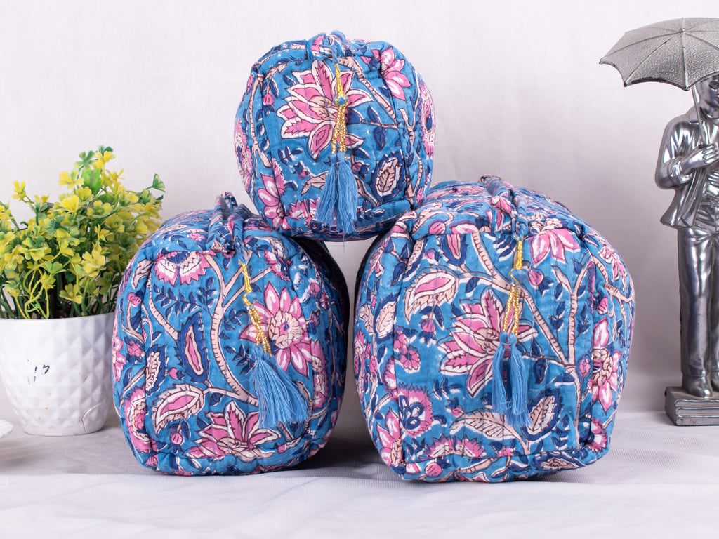 3pcs - Cosmetic Makeup Travel Bags, Pouches For cosmetic, Personalized Makeup Bag, Mini Makeup Pouches, Organic Cotton Makeup Bags