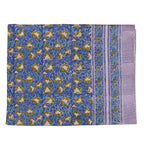 Modern Boho Block Print Tablecloth, Cotton Dining Cover, Handmade Artistic Linen
